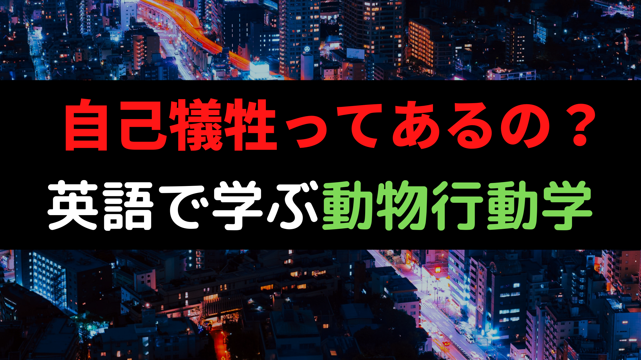 利他主義 人の為に 英語で学ぶ動物行動学 Chapter 2 オンライン英単語